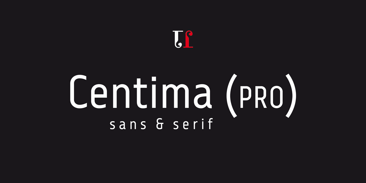 Beispiel einer Centima Pro Sans Bold-Schriftart